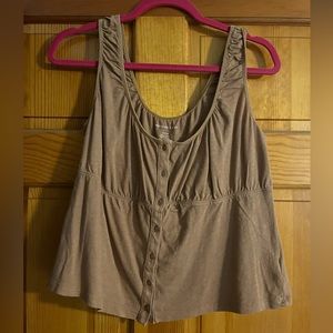 Brown button up tank